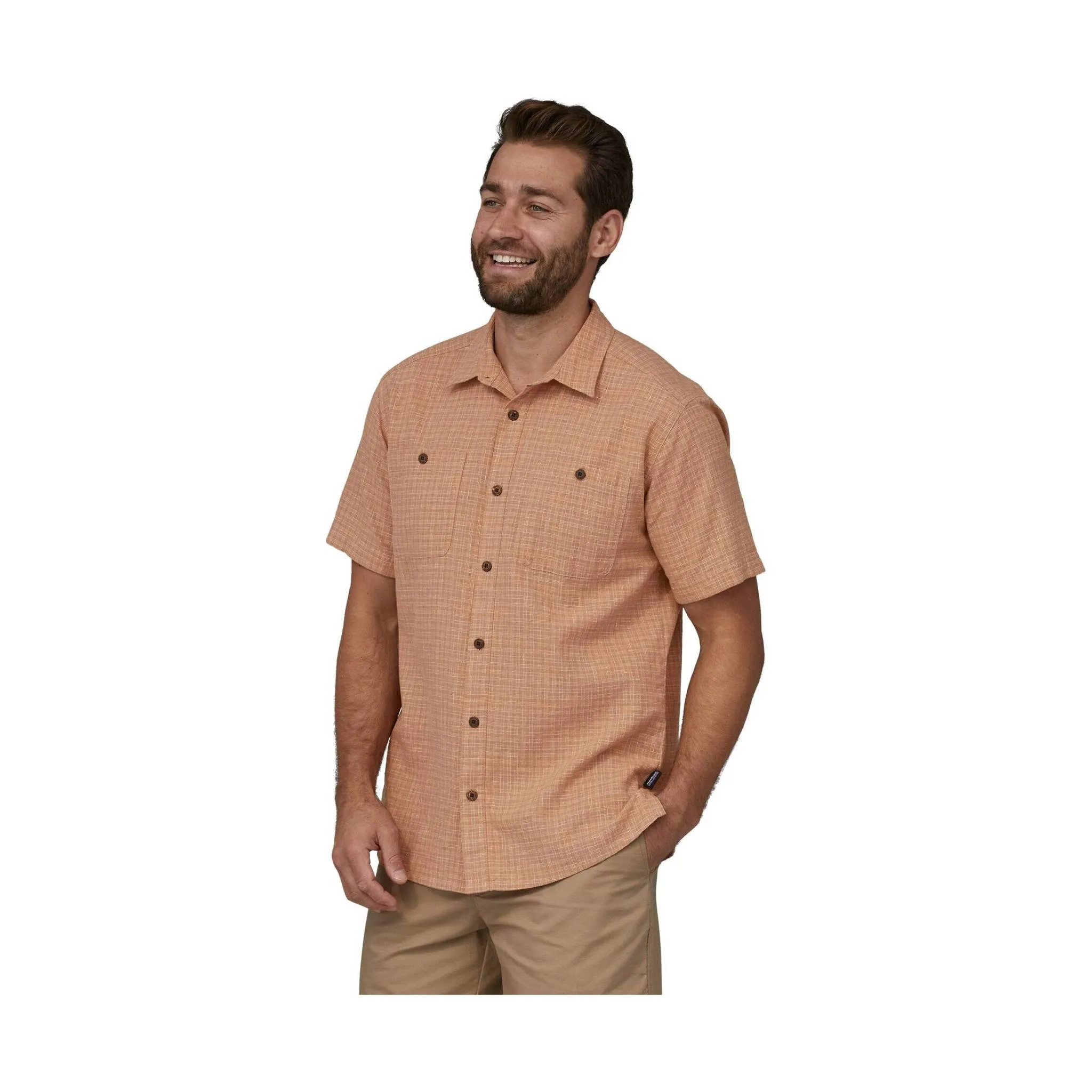 Patagonia Men's Back Step Shirt - Rainfall Plaid: Trip Brown