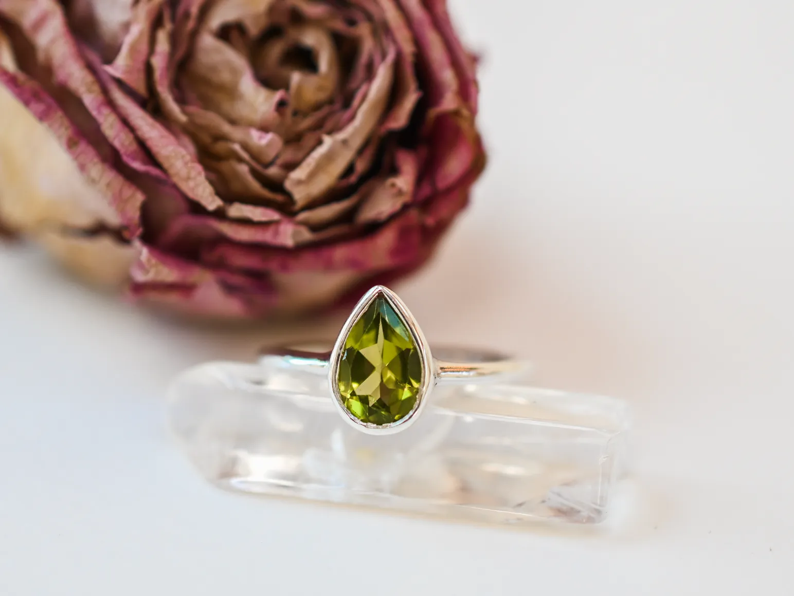 Peridot Wild At Birth Ring - August