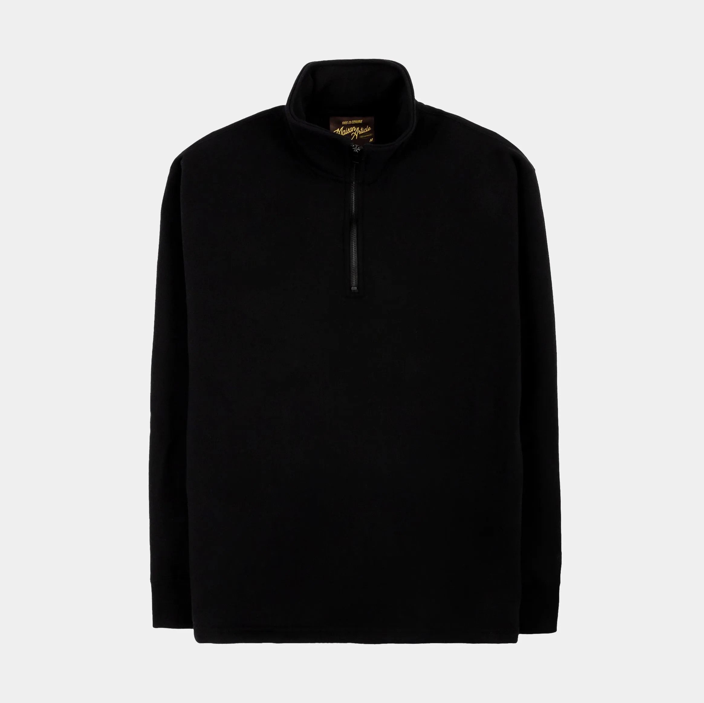 Quarter Zip Mens Pullover (Black)