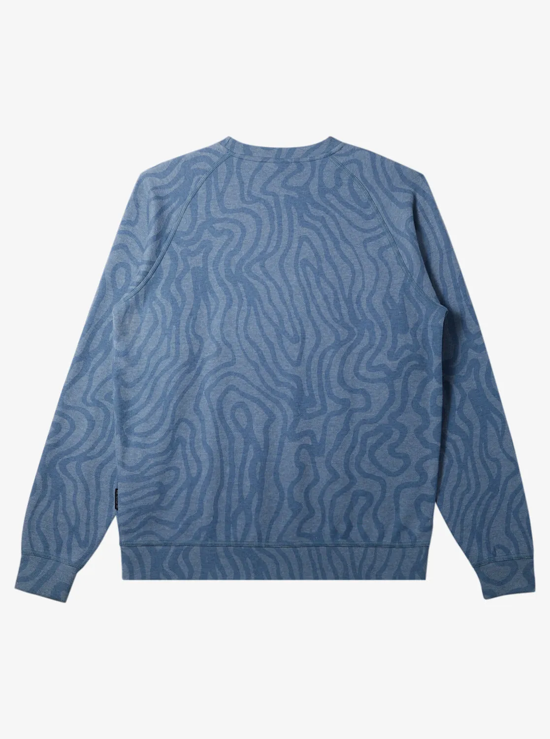 Raglans Knit Crew Neck Sweatshirt - Blue Shadow Hthr Flat Rib Sw