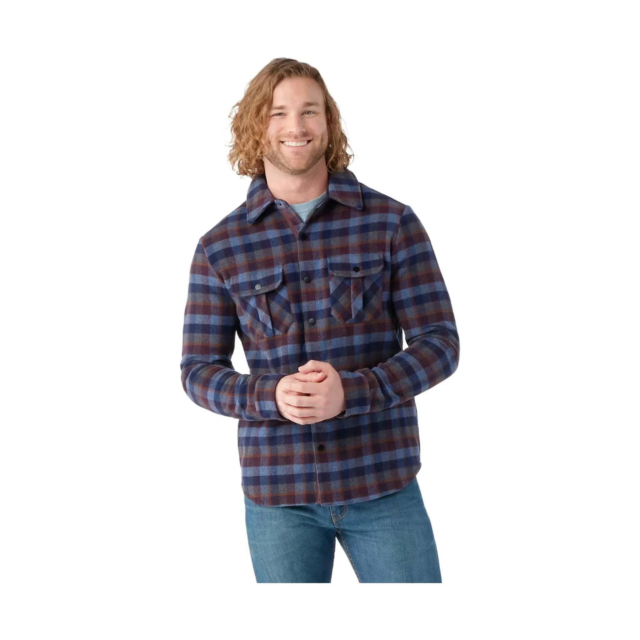 Smartwool Men's Anchor Line Shirt Jacket - Medium Gray Plaid