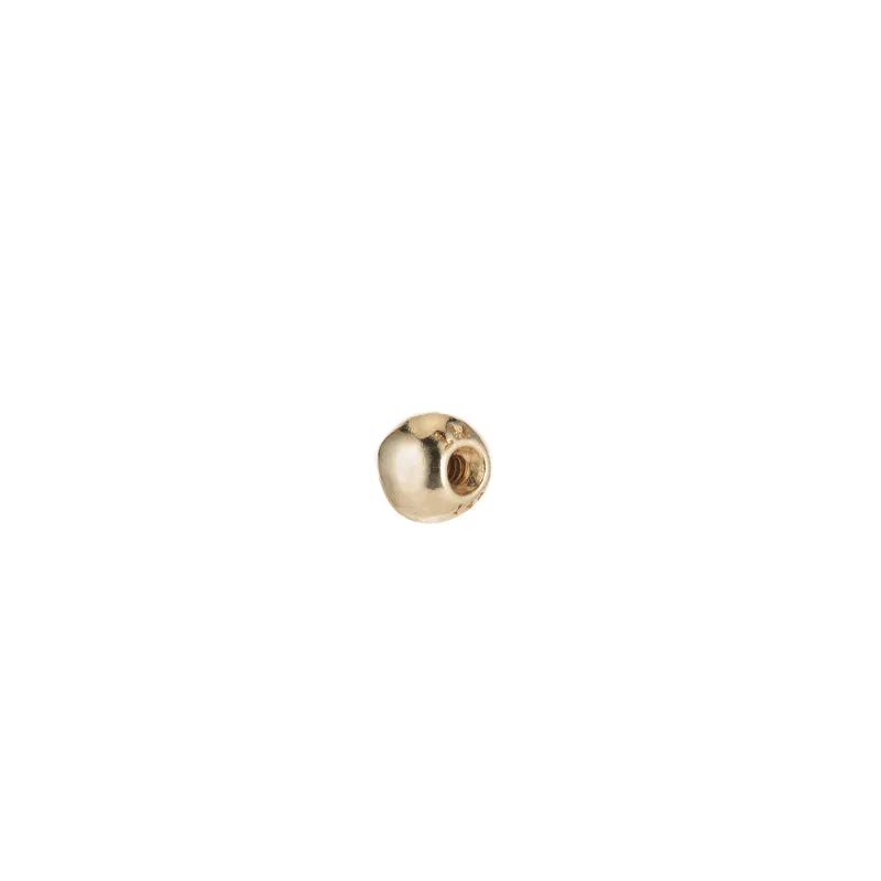 Solid Gold Diamond Curved Single Stud Earring, 14k