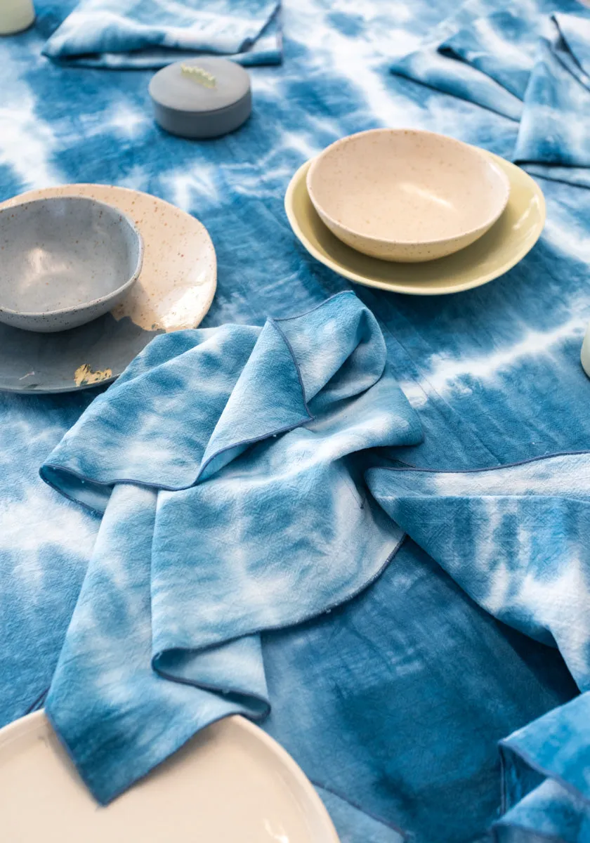 SONGE CASA Azul - Serviette de table Tie & Dye