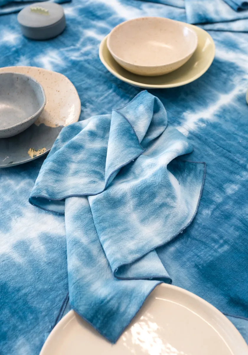 SONGE CASA Azul - Serviette de table Tie & Dye