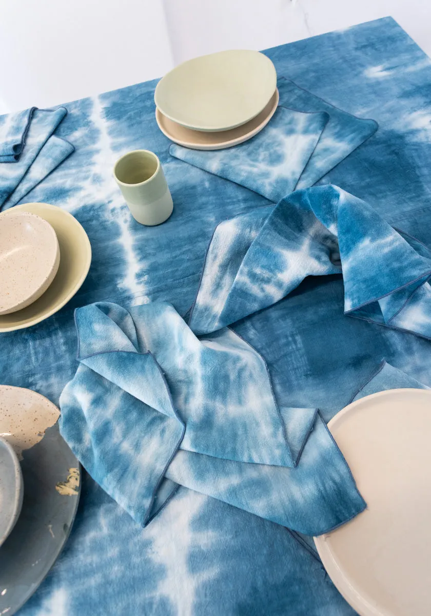 SONGE CASA Azul - Serviette de table Tie & Dye