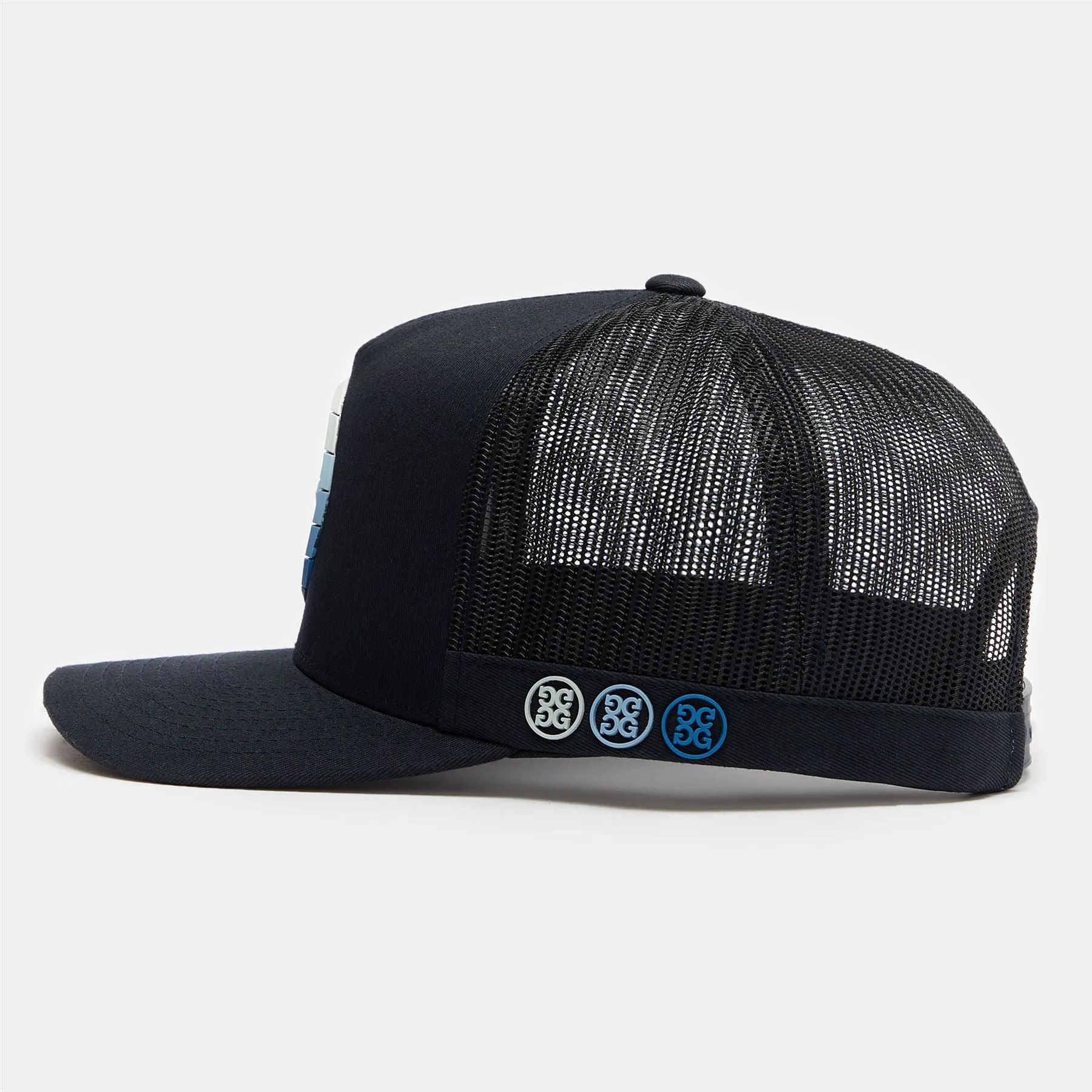 Striped Quarter G Cotton Twill Trucker Hat Ink - SS24