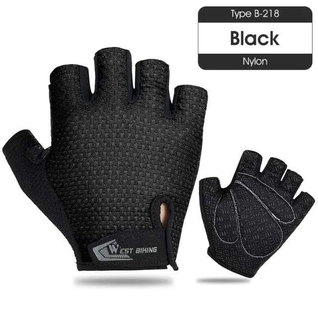 Summer Cycling Gloves Shockproof Thicken Pad Half Finger Cycling Gloves for Sport Hiking MTB Motorcycle Bike Gloves