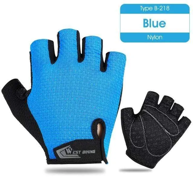 Summer Cycling Gloves Shockproof Thicken Pad Half Finger Cycling Gloves for Sport Hiking MTB Motorcycle Bike Gloves