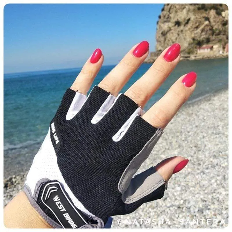 Summer Cycling Gloves Shockproof Thicken Pad Half Finger Cycling Gloves for Sport Hiking MTB Motorcycle Bike Gloves