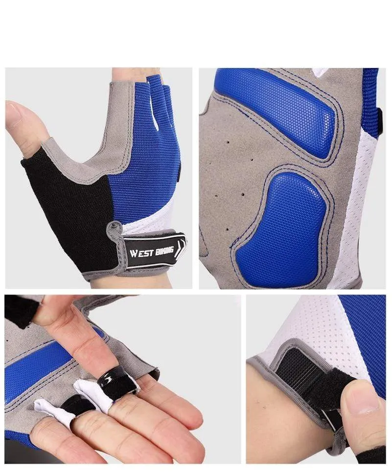 Summer Cycling Gloves Shockproof Thicken Pad Half Finger Cycling Gloves for Sport Hiking MTB Motorcycle Bike Gloves