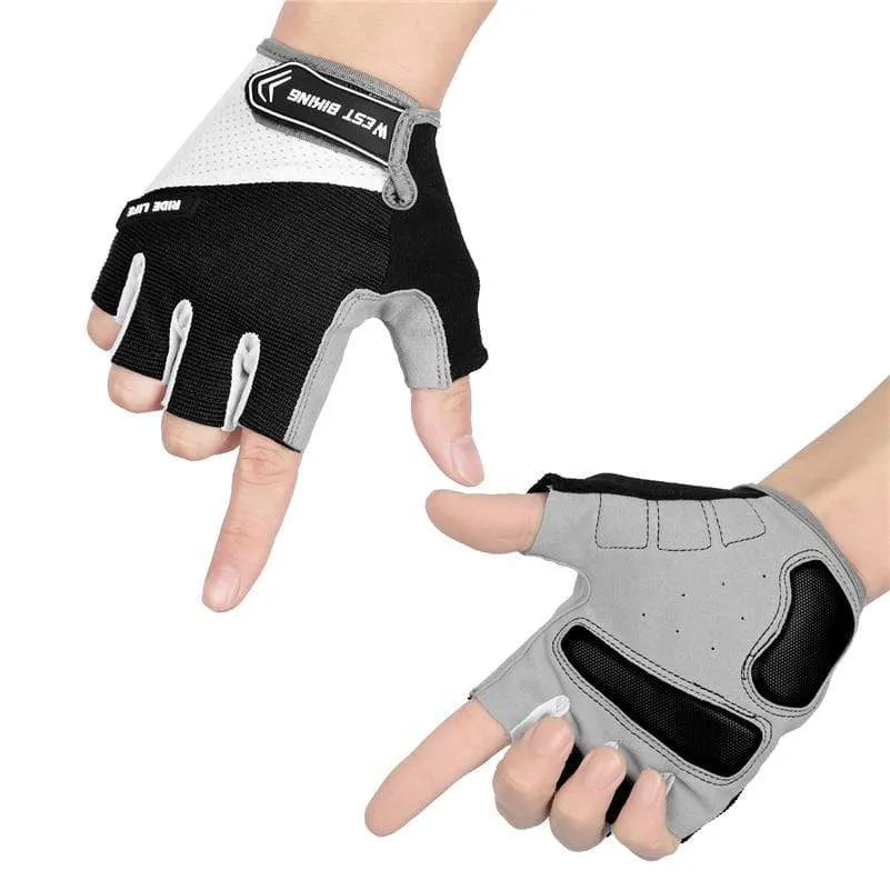 Summer Cycling Gloves Shockproof Thicken Pad Half Finger Cycling Gloves for Sport Hiking MTB Motorcycle Bike Gloves