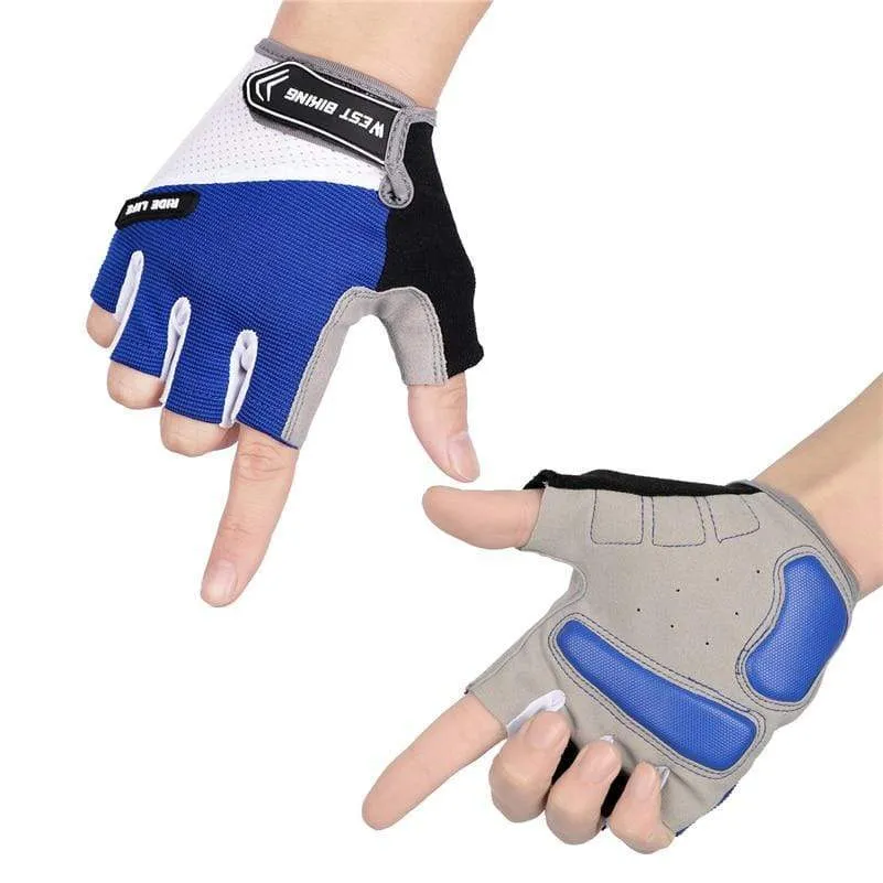 Summer Cycling Gloves Shockproof Thicken Pad Half Finger Cycling Gloves for Sport Hiking MTB Motorcycle Bike Gloves