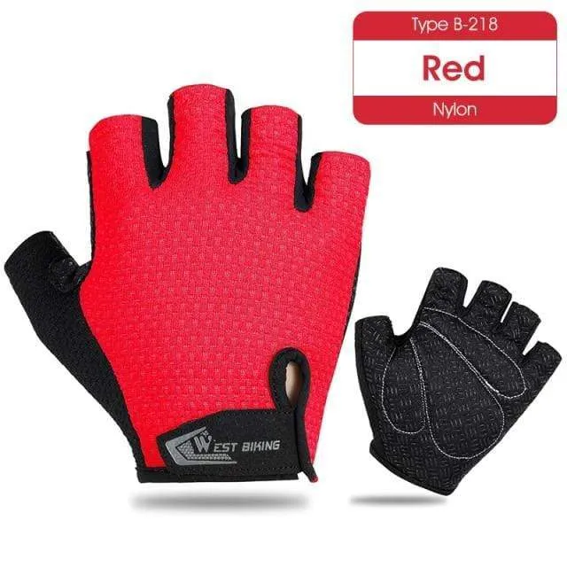 Summer Cycling Gloves Shockproof Thicken Pad Half Finger Cycling Gloves for Sport Hiking MTB Motorcycle Bike Gloves