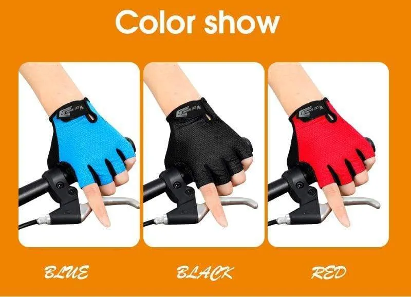 Summer Cycling Gloves Shockproof Thicken Pad Half Finger Cycling Gloves for Sport Hiking MTB Motorcycle Bike Gloves