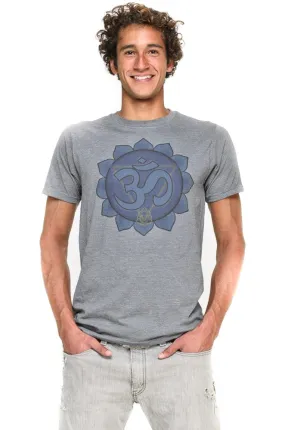 Throat Chakra on Grey Crew Neck