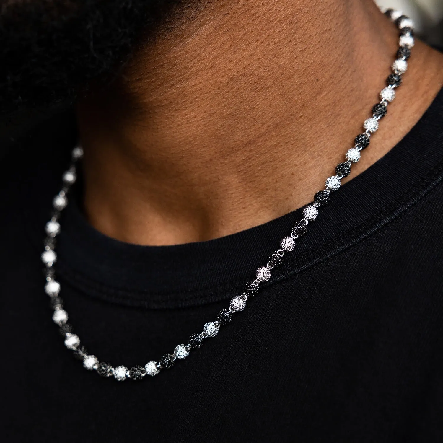 Two-Tone Iced Ball Chain