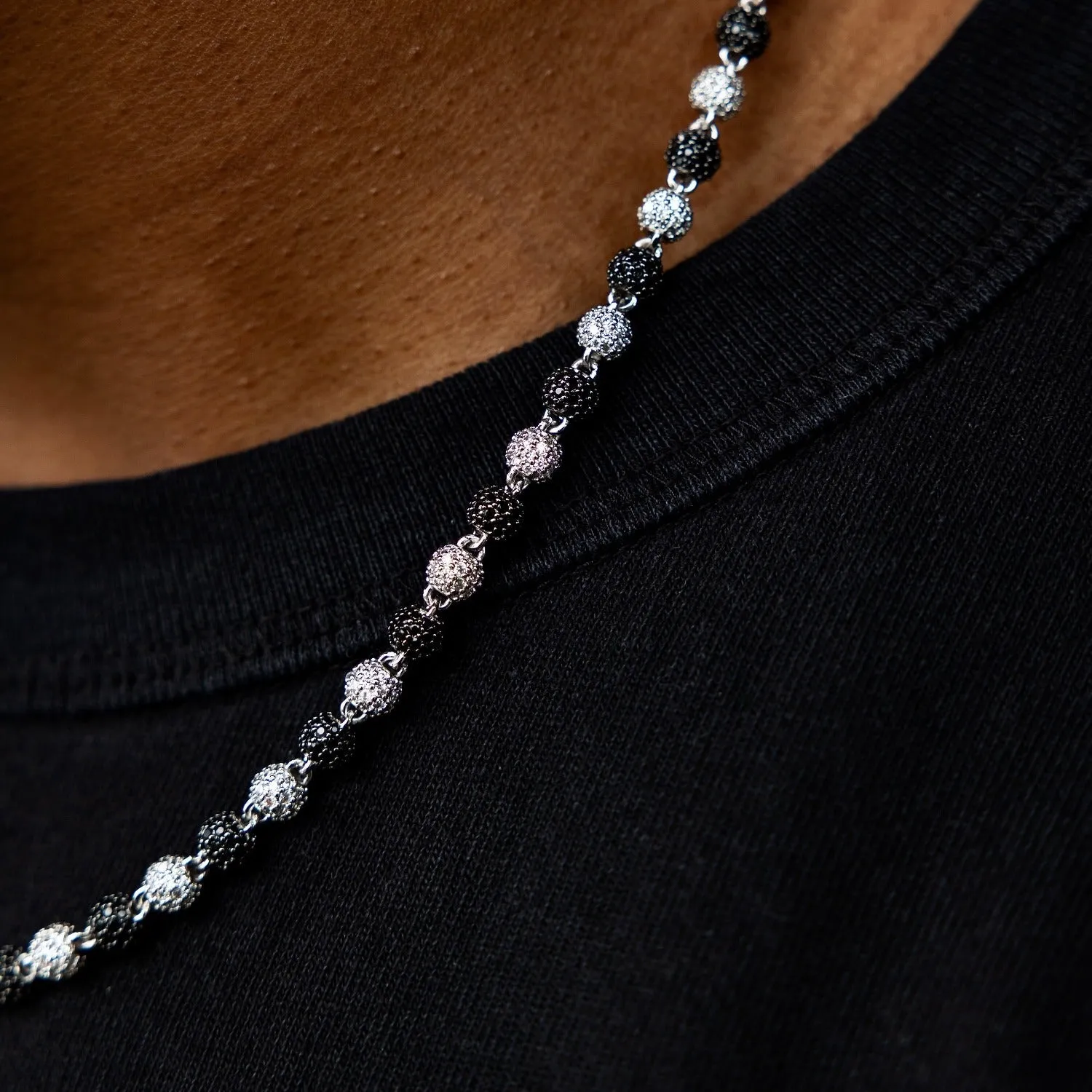 Two-Tone Iced Ball Chain