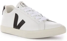 Veja Esplar Leather In White Black For Women