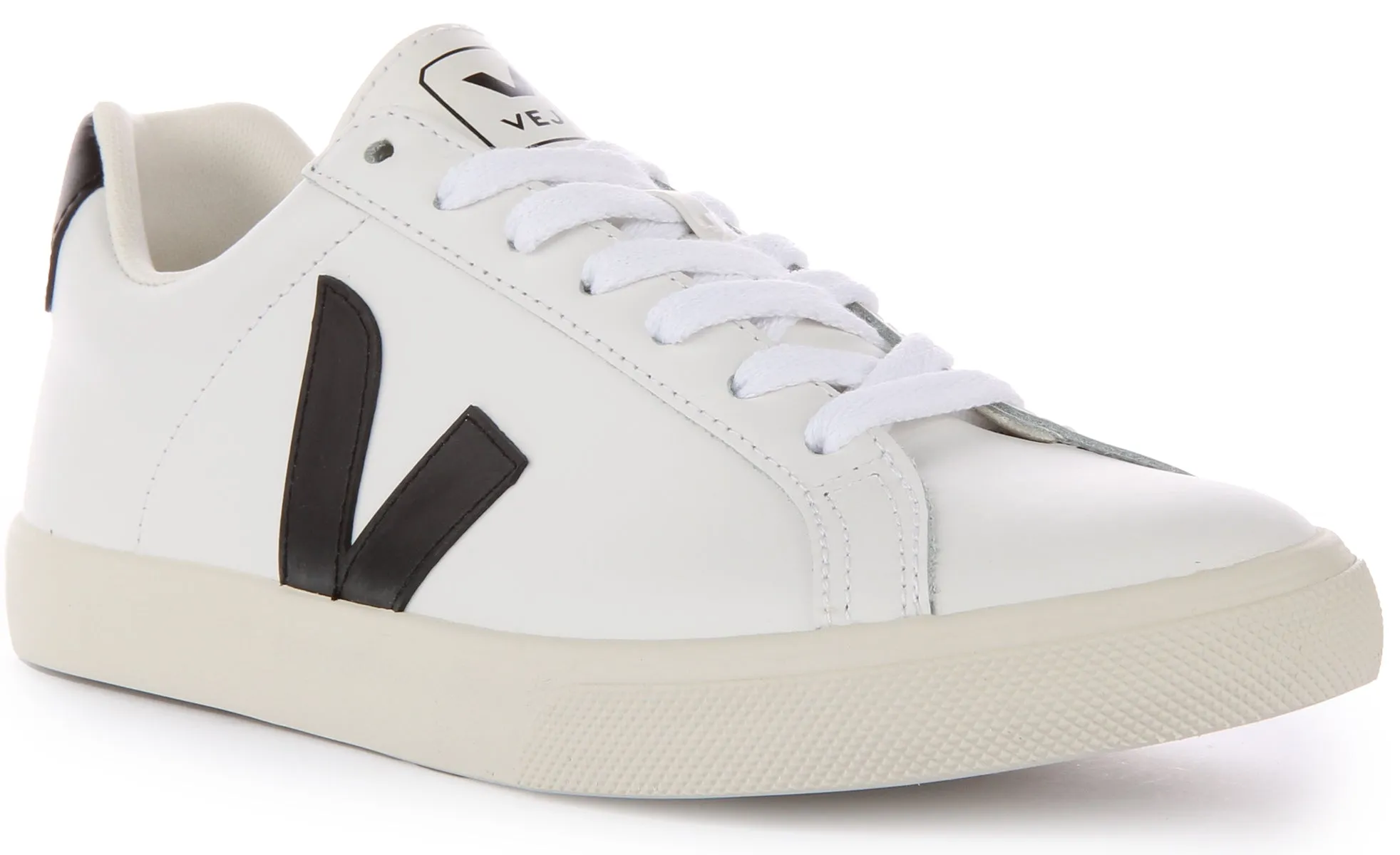 Veja Esplar Leather In White Black For Women