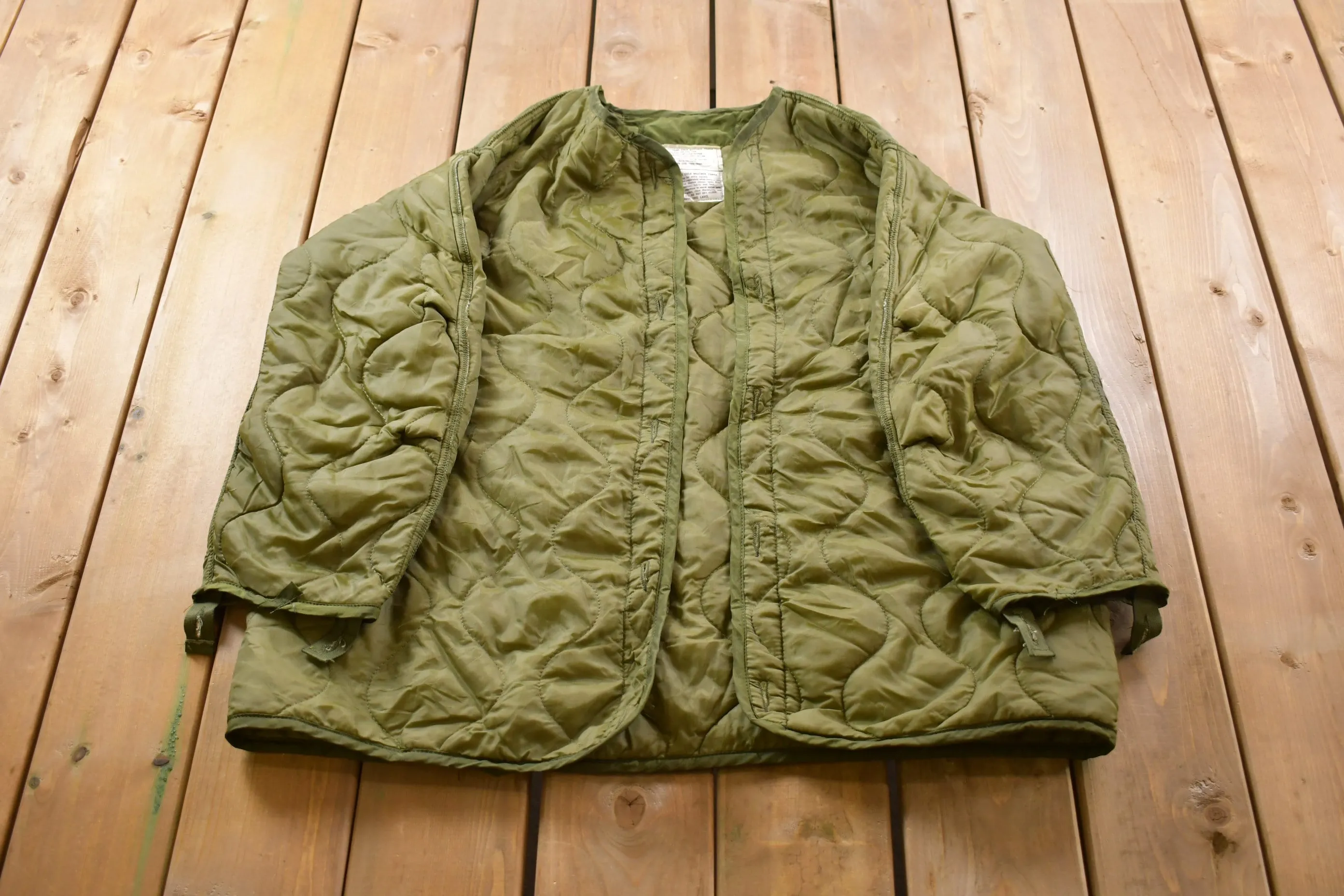 Vintage 1974 U.S. M65 Military Jacket Liner / Vintage Army Jacket / US Army Green / Vintage Utility Jacket / Streetwear Fashion / Militaria