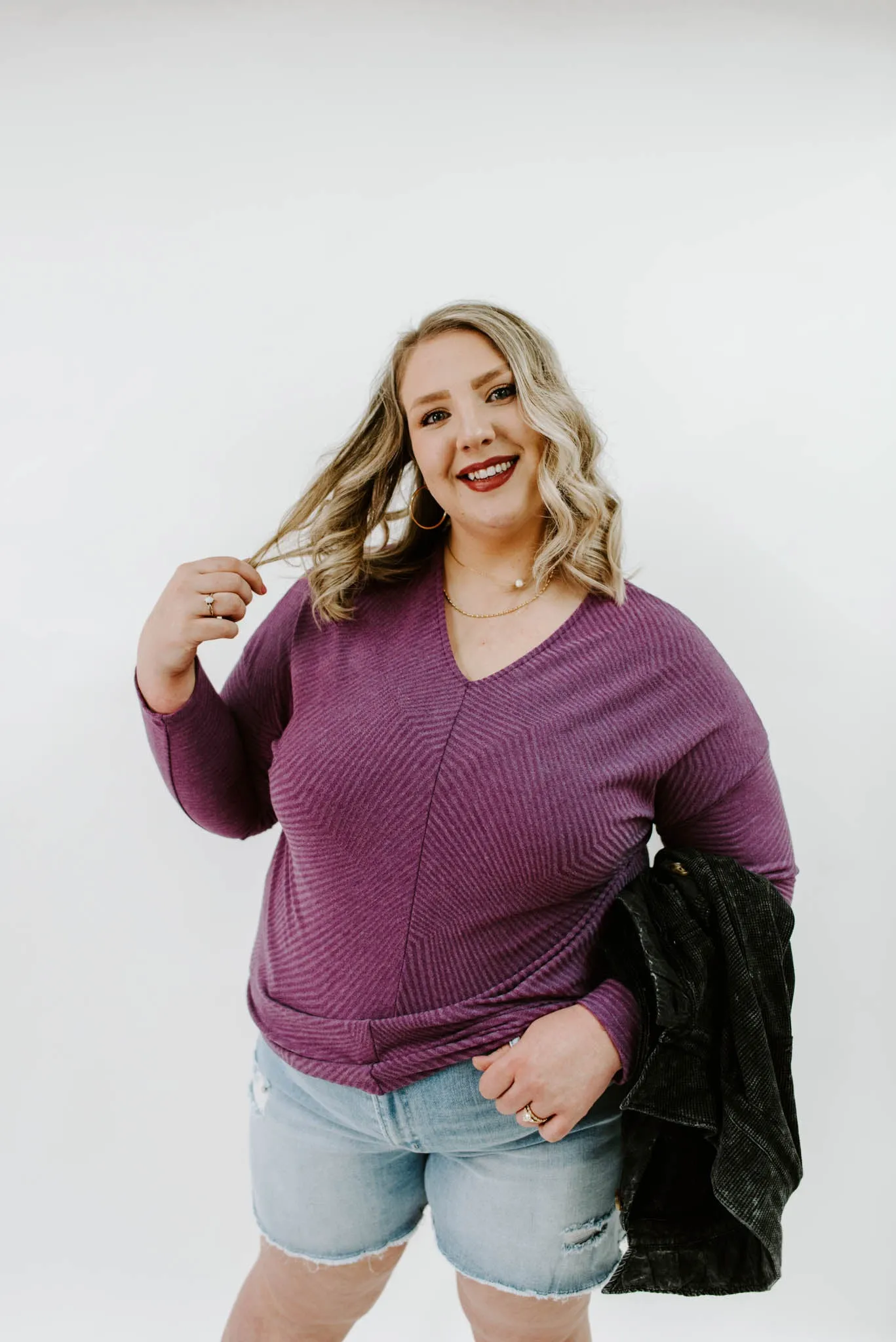 Vintage Soul Curvy Textured Top