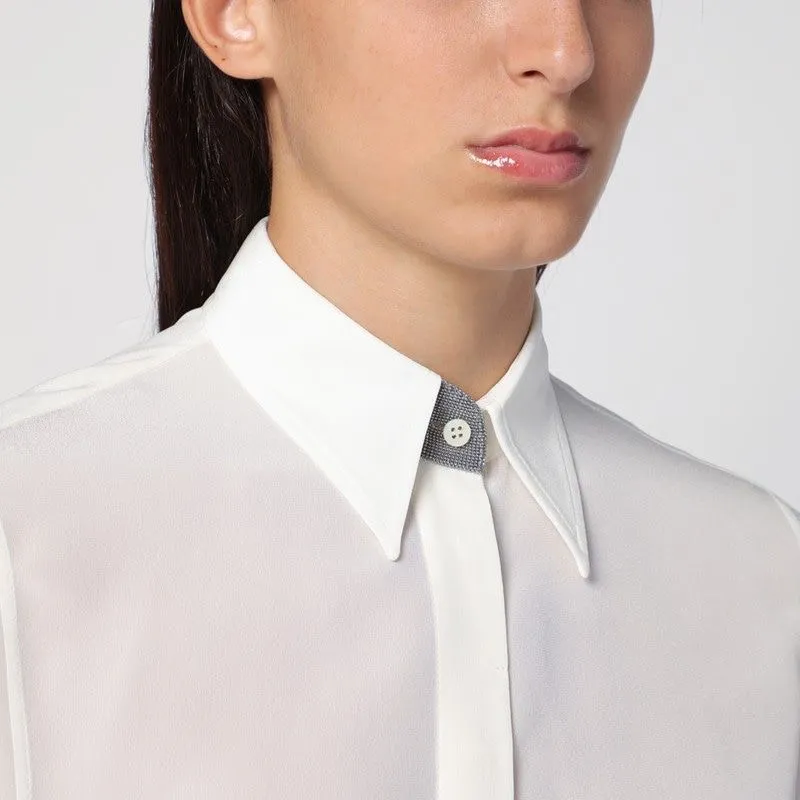 WHITE SILK SHIRT